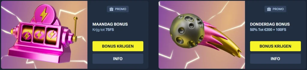 VoltSlot Casino wekelijkse promoties en bonussen