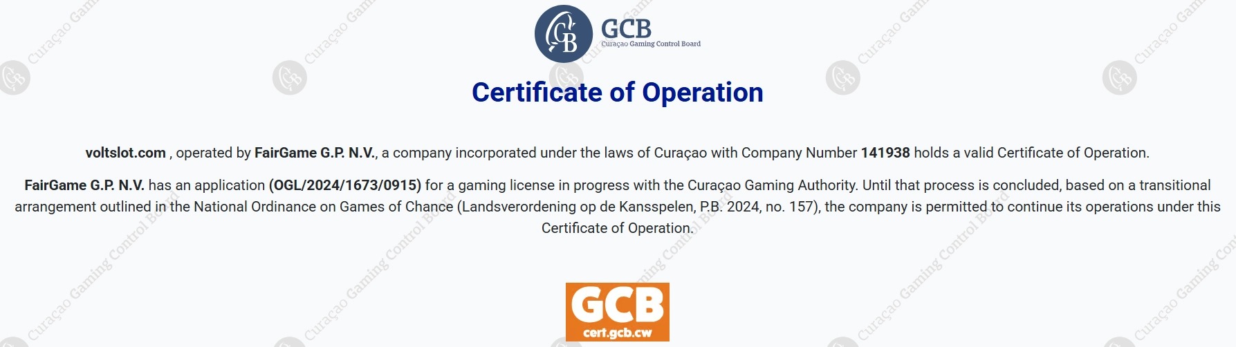 VoltSlot Casino veilig en gereguleerd met licentie